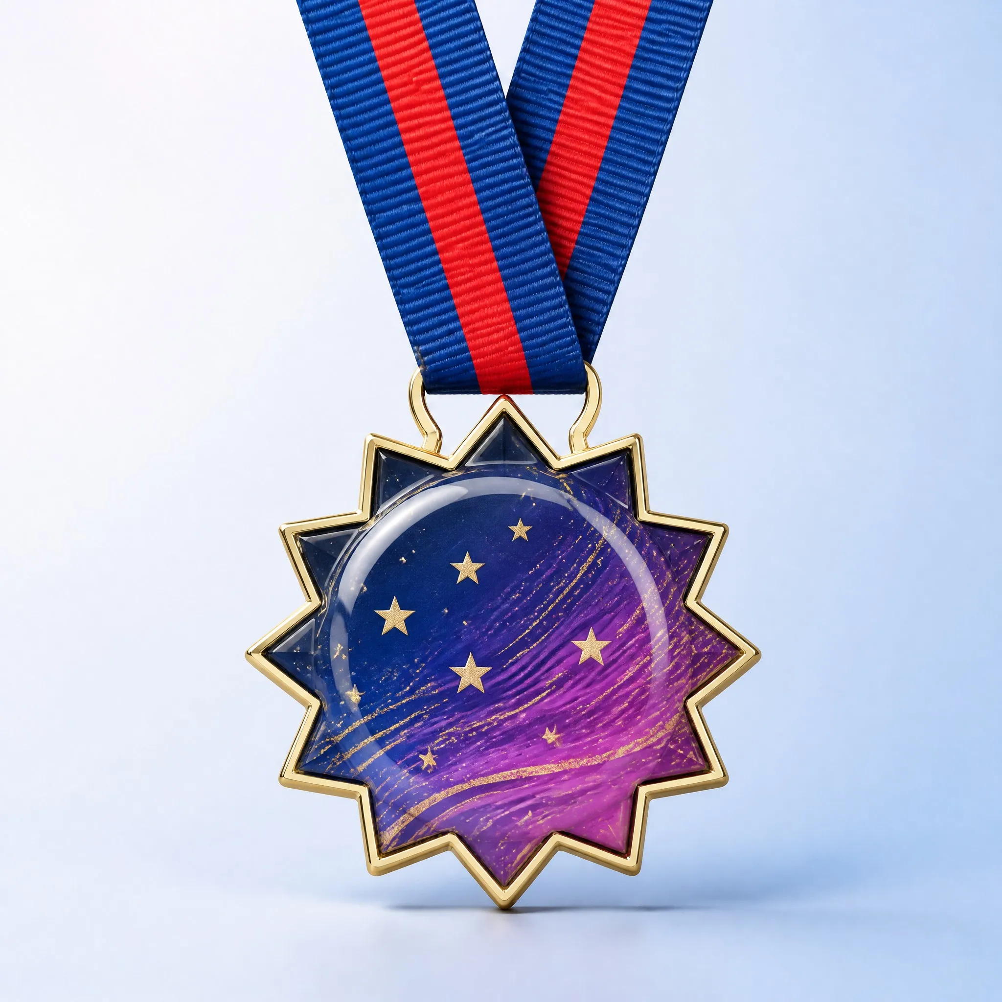 Medal with reinforced ribbon