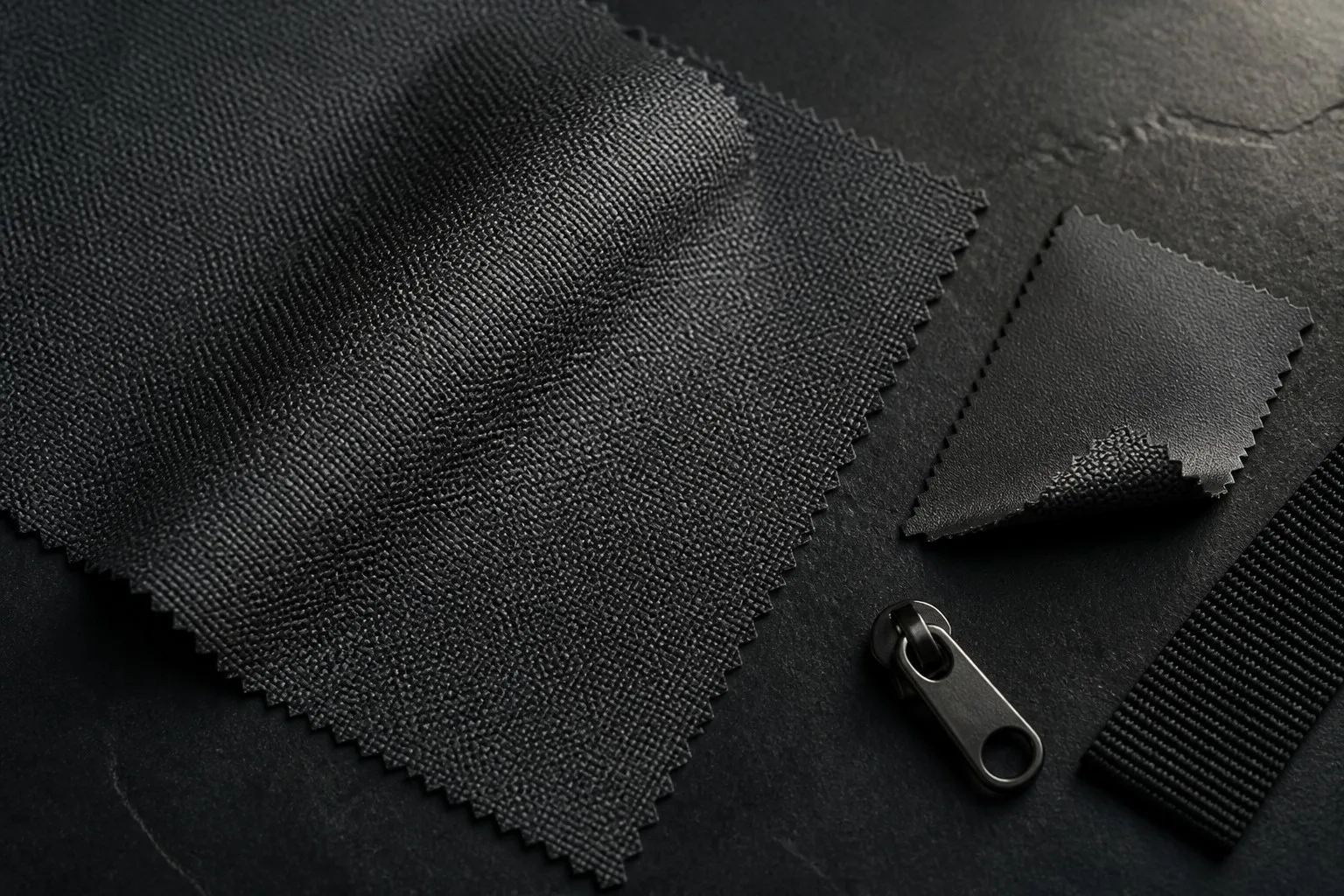 600D Oxford fabric swatch - basketweave texture with PU coating