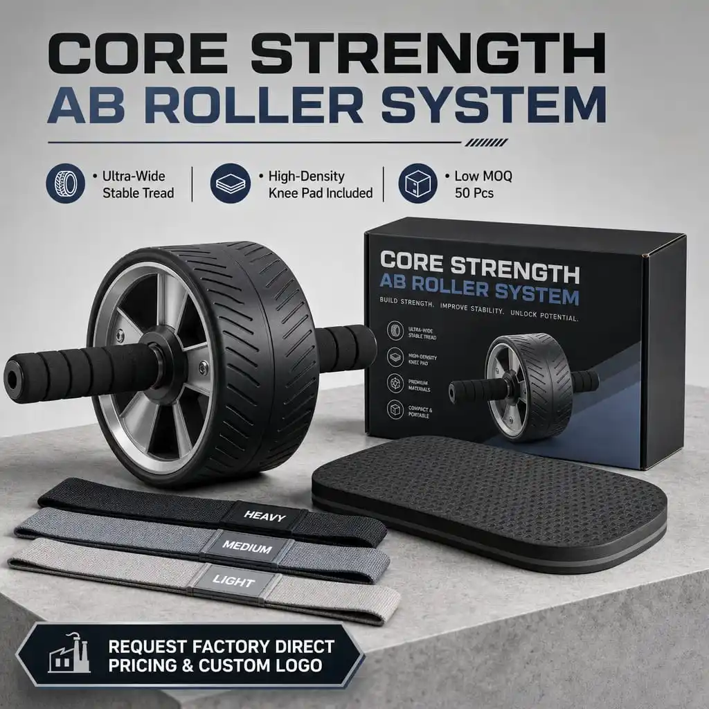 Core Strength Ultra-Wide Tread Ab Roller System