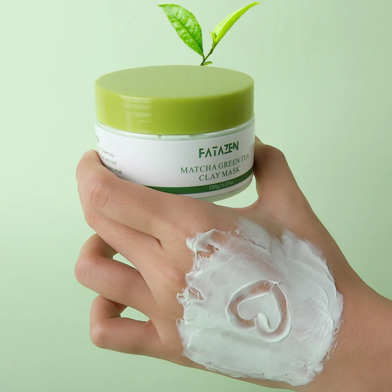 

Private Label FATAZEN Natural Matcha Green Tea Clay Mask Aloe Vera Fade Dark Spots Deep Cleansing Face Care Mud Mask Facial Mask