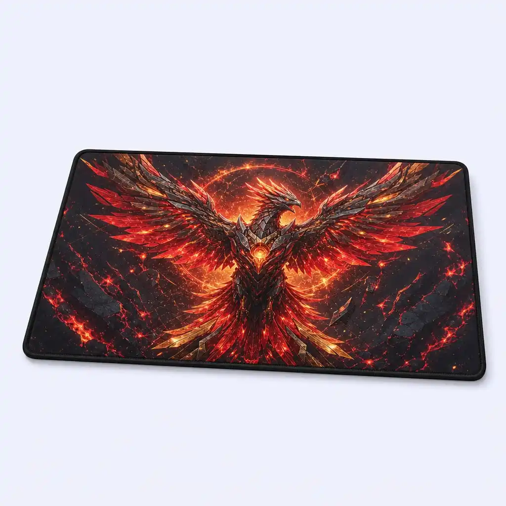 Blazing Fire Phoenix Design Desk Mat
