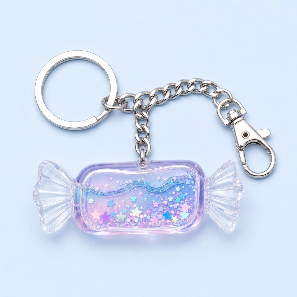 Dynamic Flowing Motion - Quicksand Candy Keychain