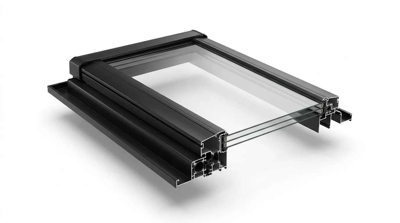 Aluminum skylight system 3D product rendering China Richocean