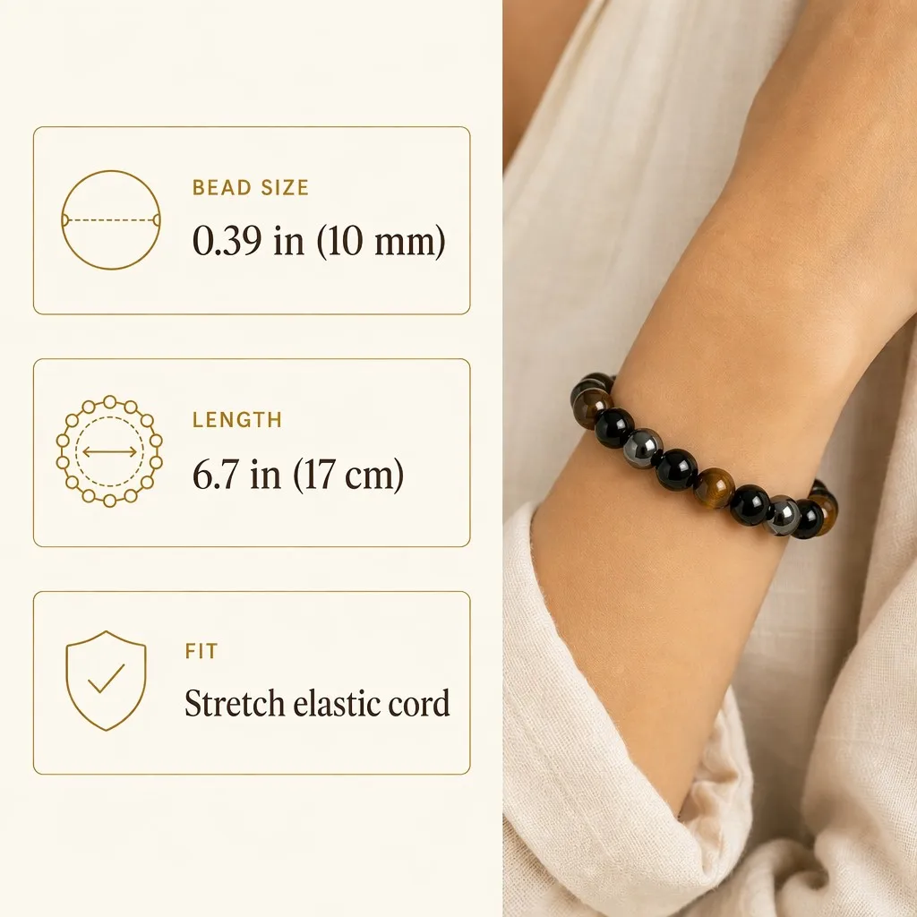 The Triple Shield bead size and fit information