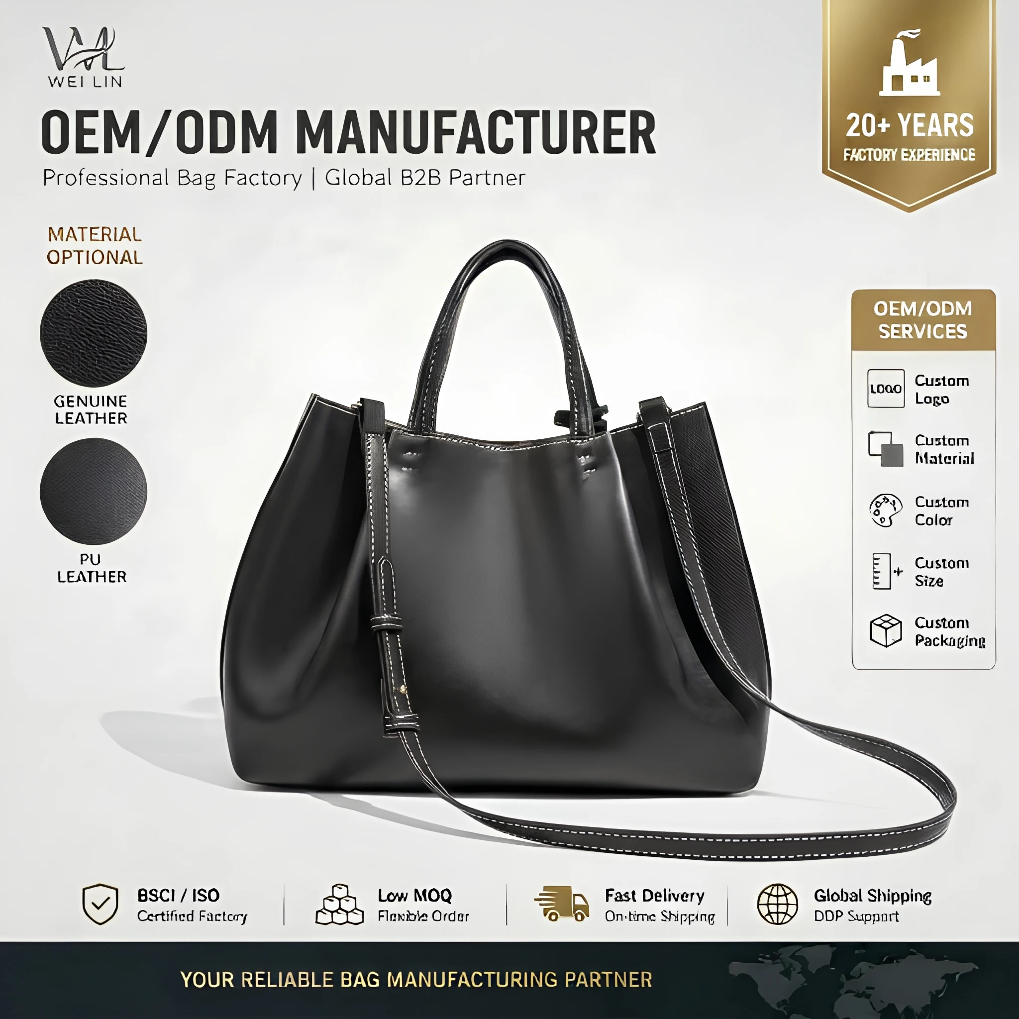 New Mini Urban Casual Handbag High Quality Large Capacity PU Bucket Shoulder Crossbody Bag