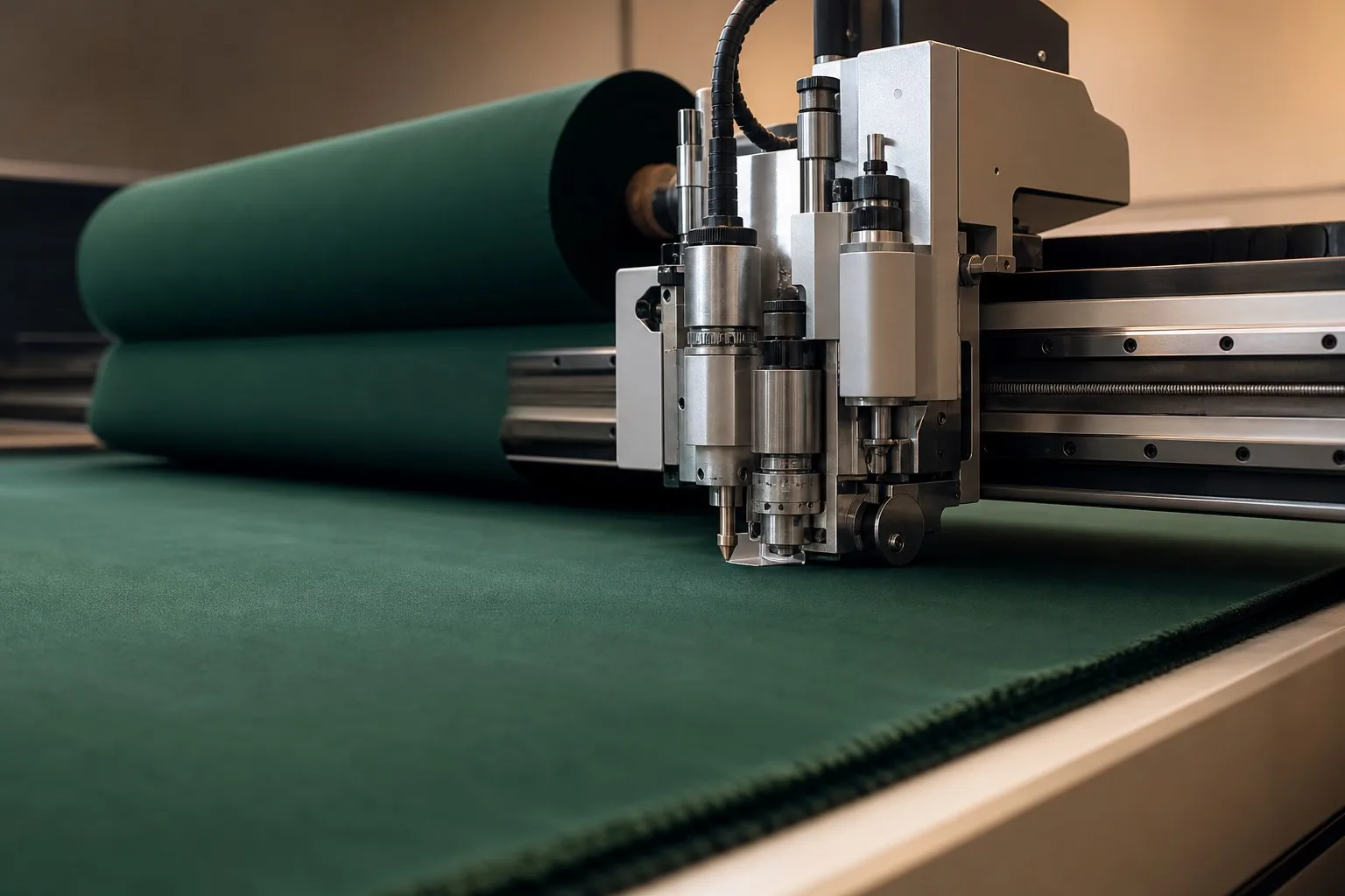 CNC and laser cutting of fabric and leather