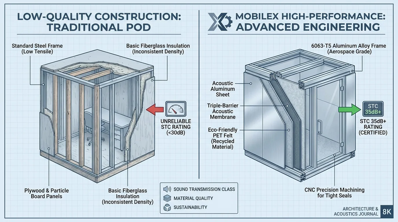 Acoustic Office Pod Comparison Infographic