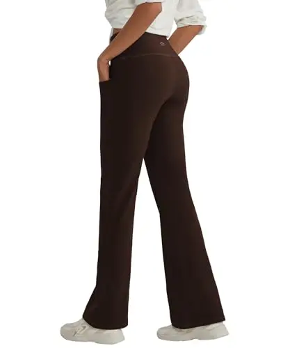 High-Waisted微喇Full Length Yoga Pants