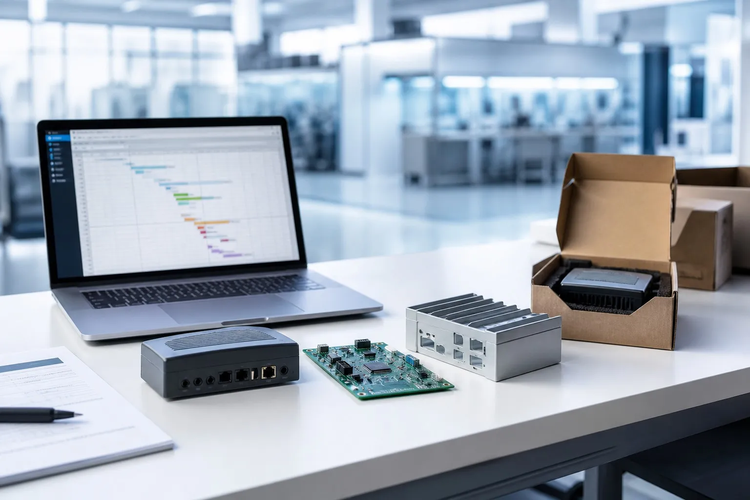 Integrated program with product, PCB, enclosure, and packaging