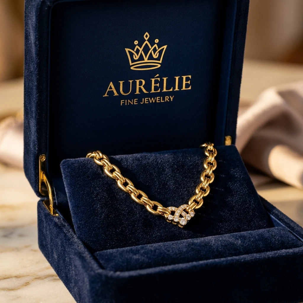 Luxury Gold Jewelry Box Interior