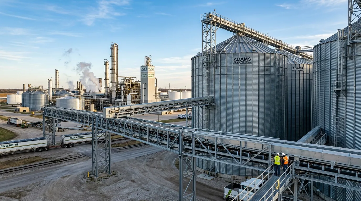 Integrated Corn Storage Silos for High-Capacity Biofuel Ethanol Refinery