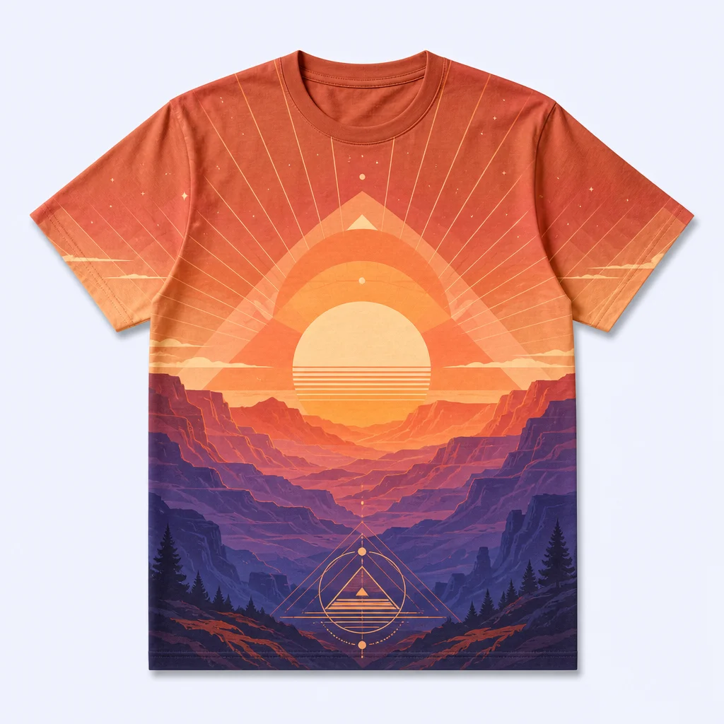 Sunset Horizon Terracotta T-Shirt