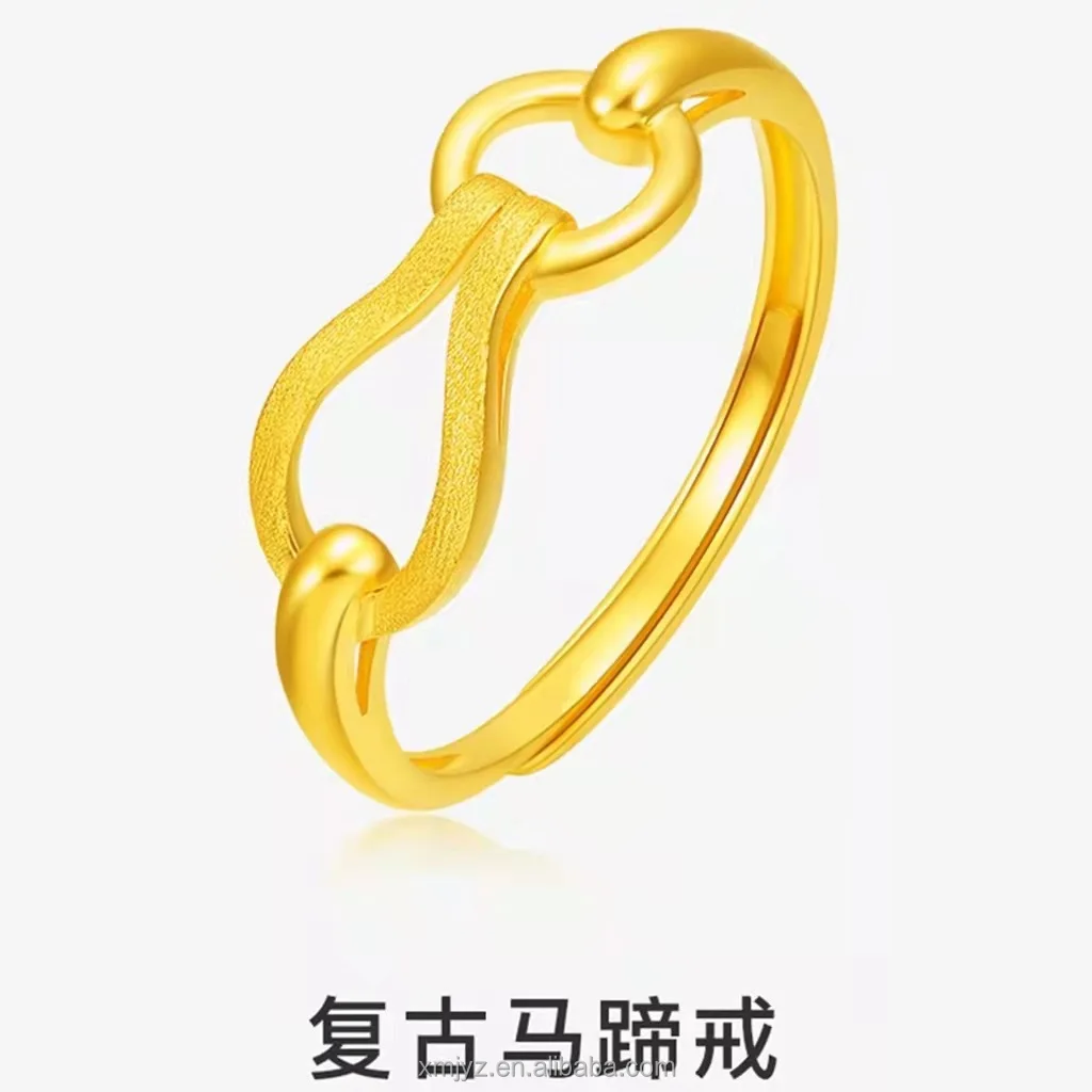 

Vietnam Placer Gold Imitation Gold Ring For Men And Women Gold Plated 24K Couple Rings Frosted Ring In Stock Wholesale