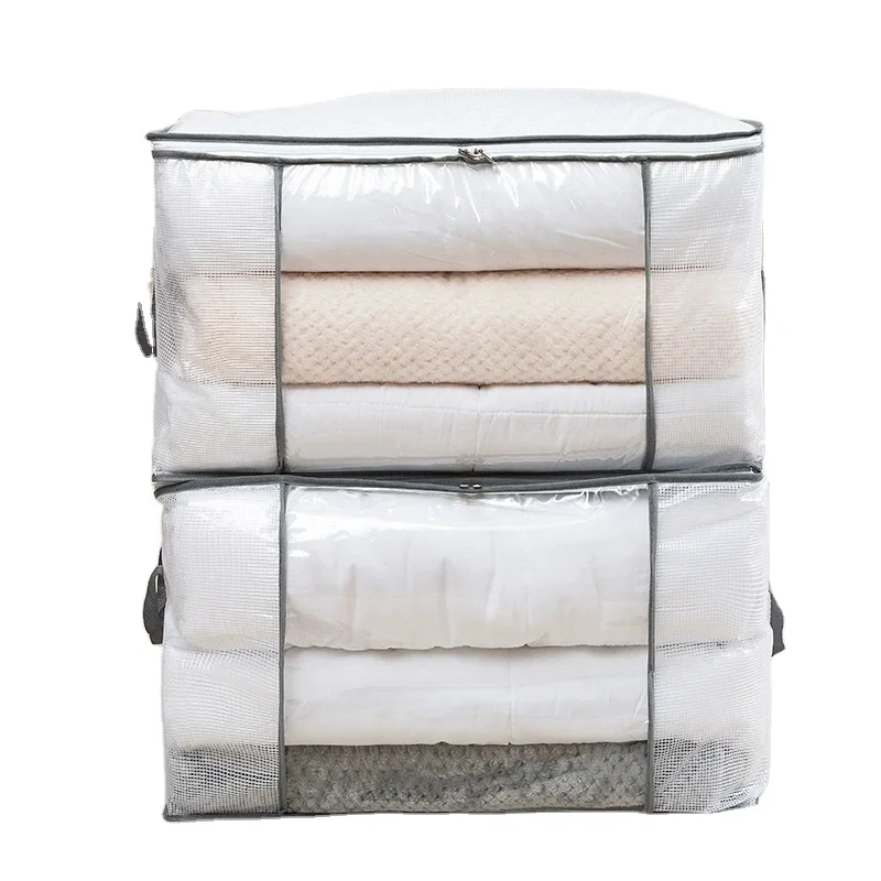 

Pvc Netting Folding Clothing Foldable Large-Capacity Blanket Storage Bags For Clothes Blankets And Quilts