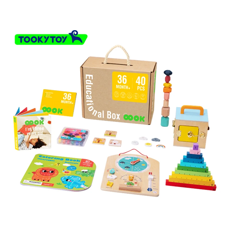 

Shape matching building block unlocking toy small square block group stacking height toy weather turntable Educational Box