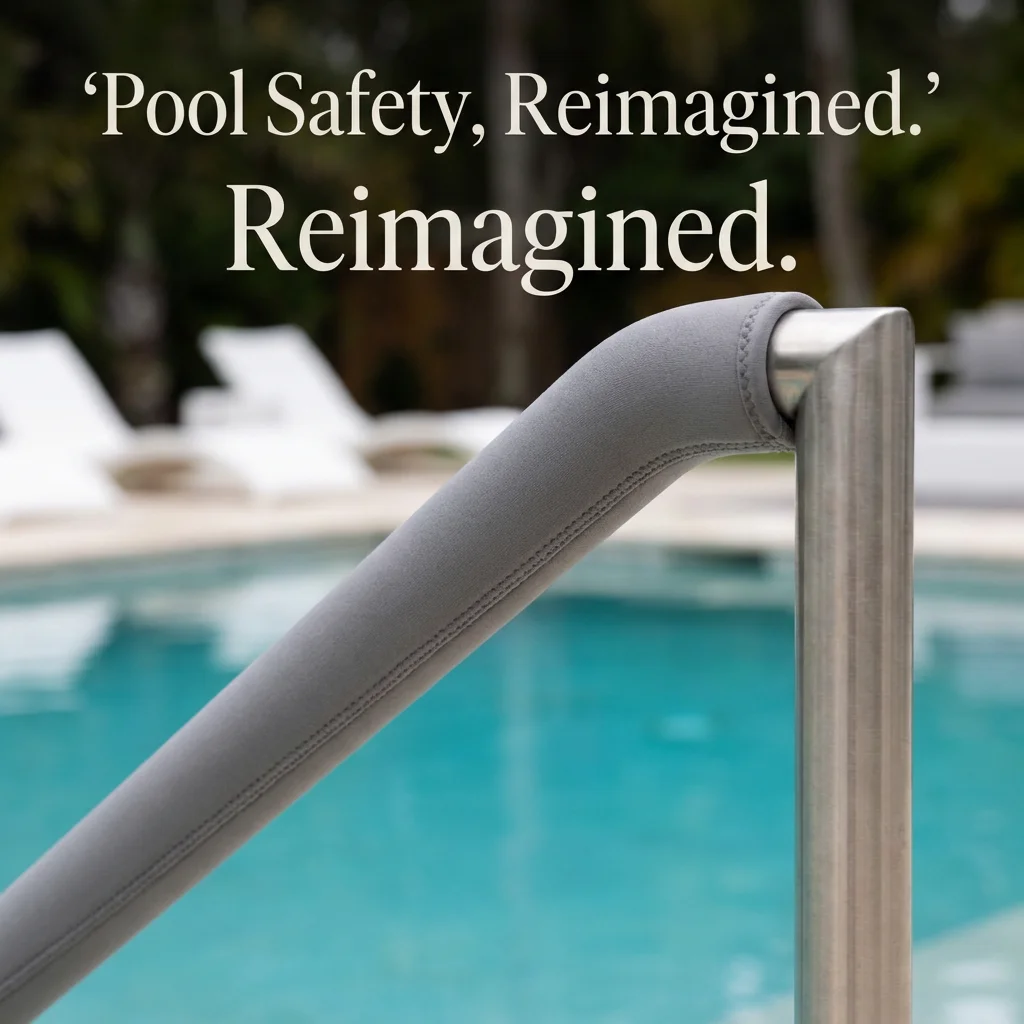Mediterranean Blue Pool Rail Cover
