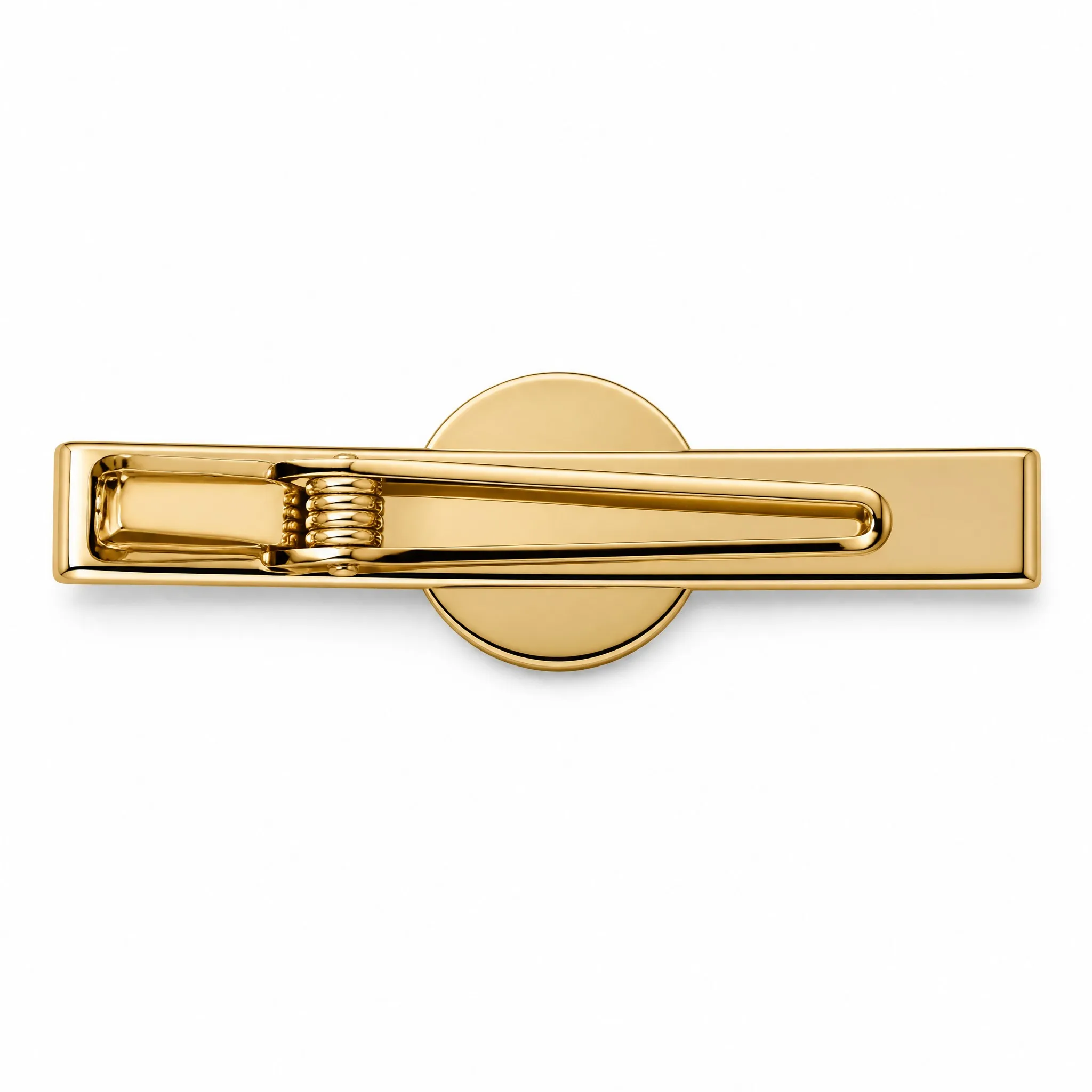 Hard enamel tie clip back spring clip mechanism