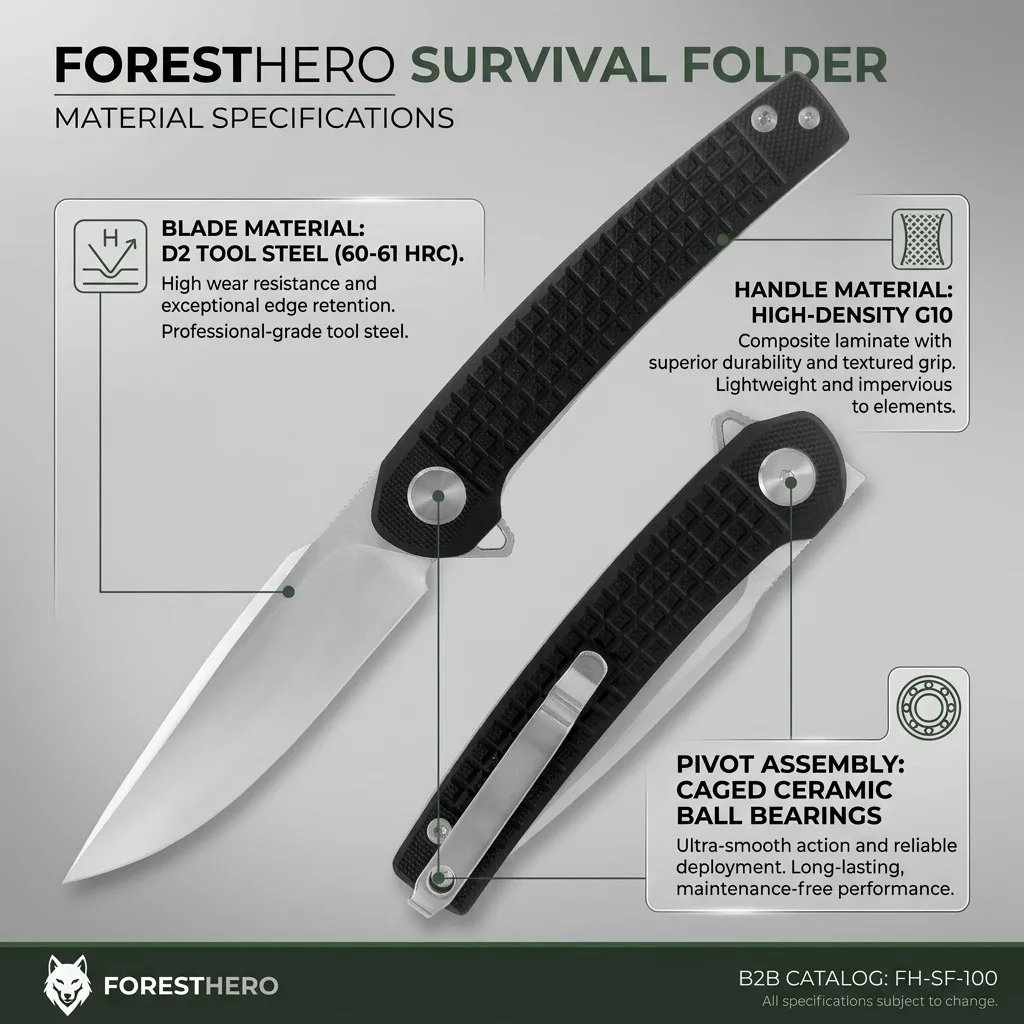 D2 Steel and G10 Specs