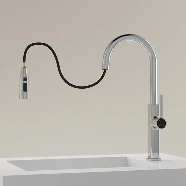 chrome-pull-down-kitchen-faucet-stream