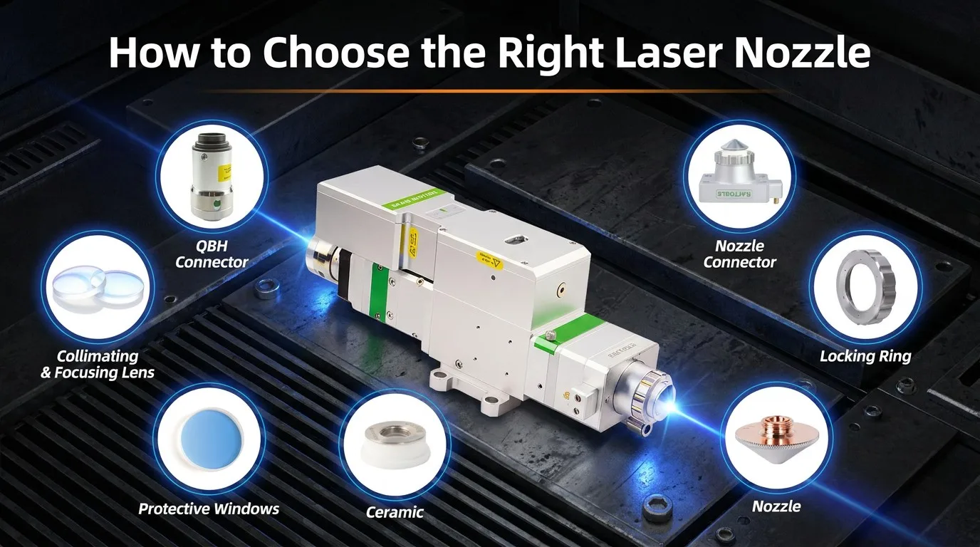Various fiber laser cutting nozzles in different sizes