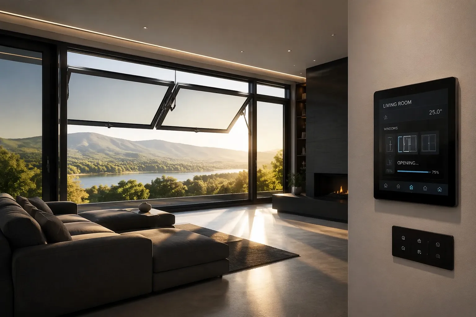 Aluminum Electric Windows Manufacturer China Factory Price Smart Motorized Low-E