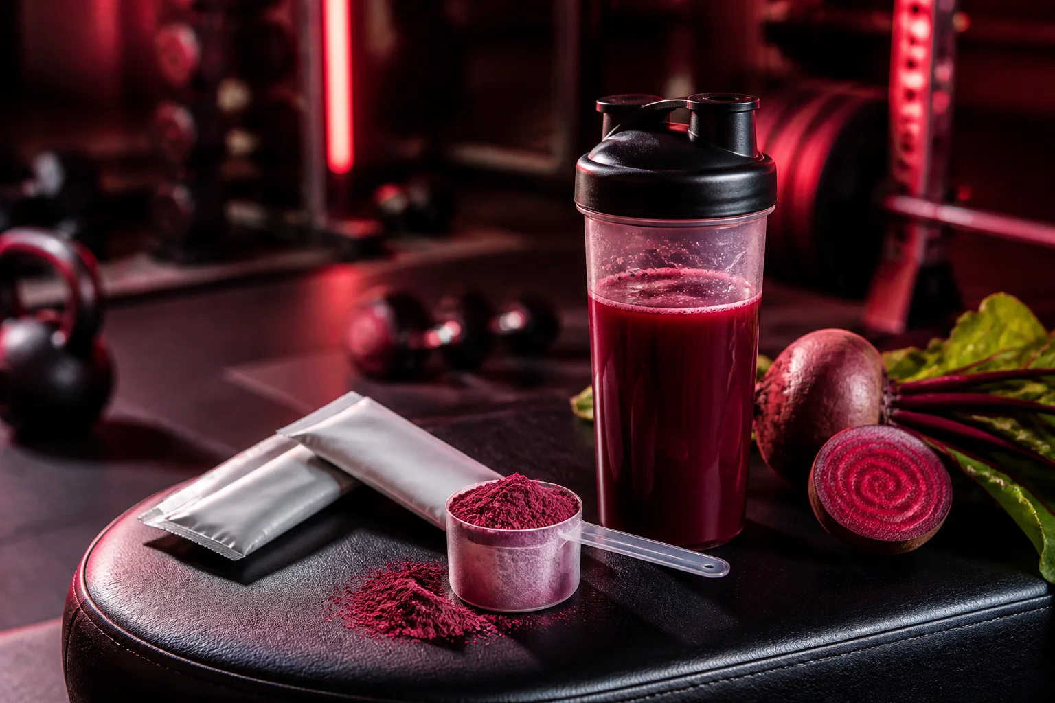 Beetroot powder sports nutrition formulation concept