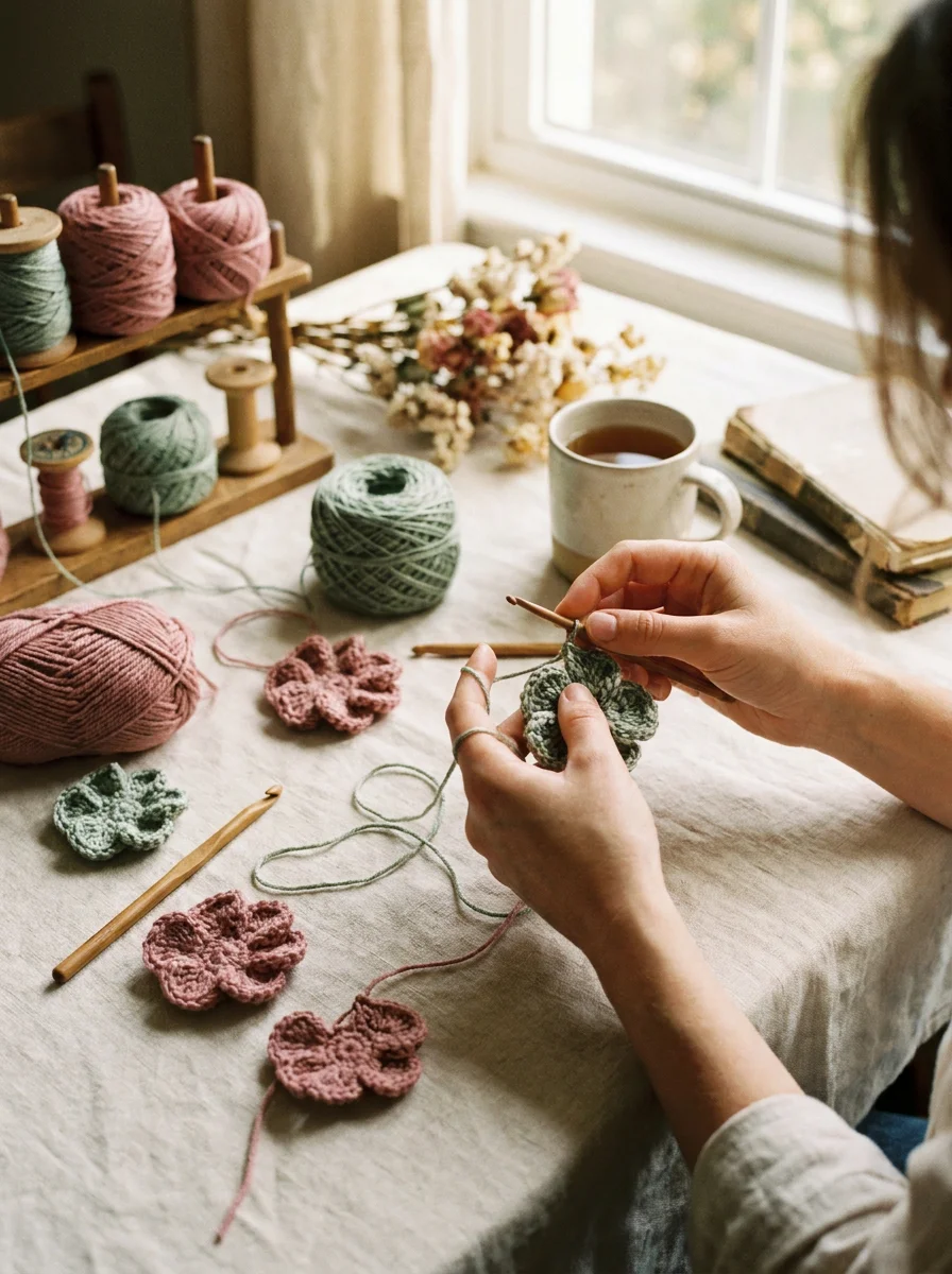 Artisan Workspace — Handmade Crochet Process
