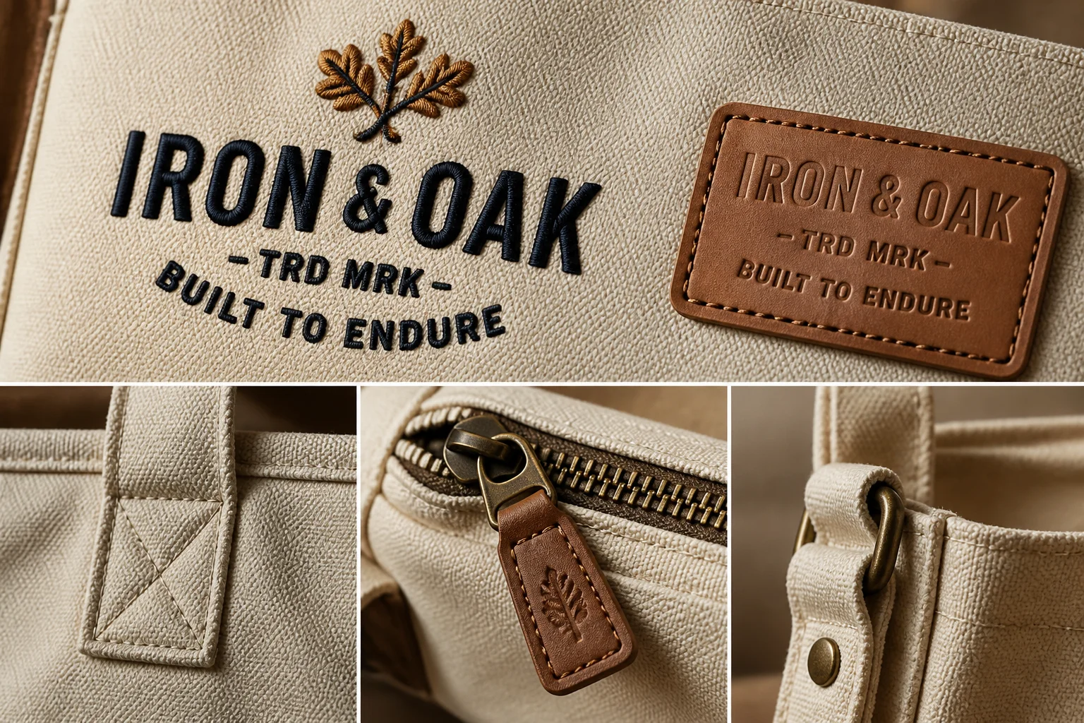 Custom Canvas Bags Craftsmanship and Hardware Details