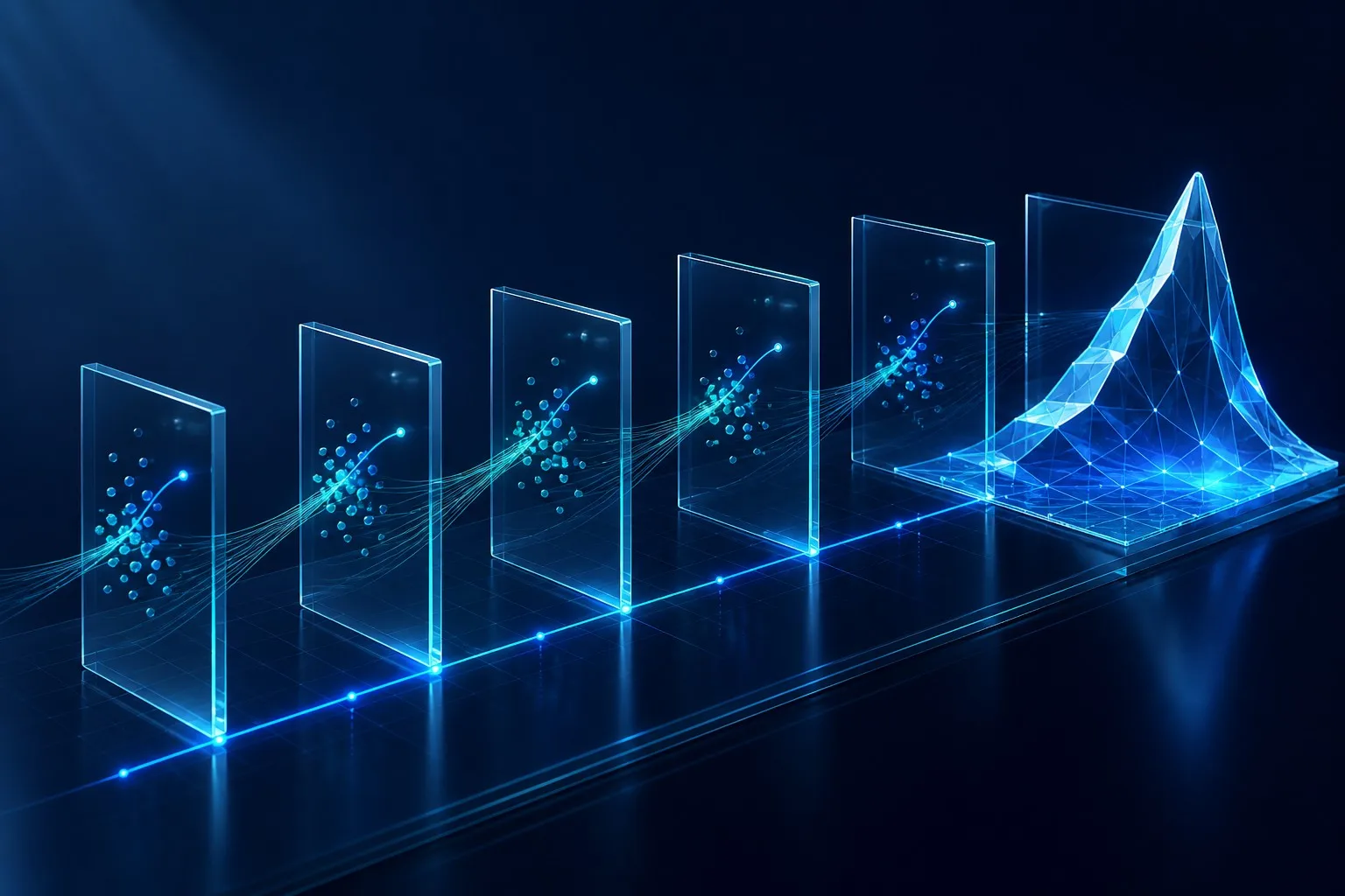 Glassmorphic visualization of landmark analysis and dynamic clinical prediction