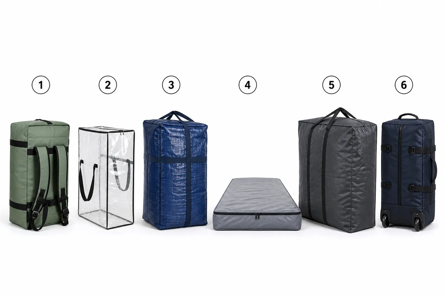 6 types of moving bags comparison