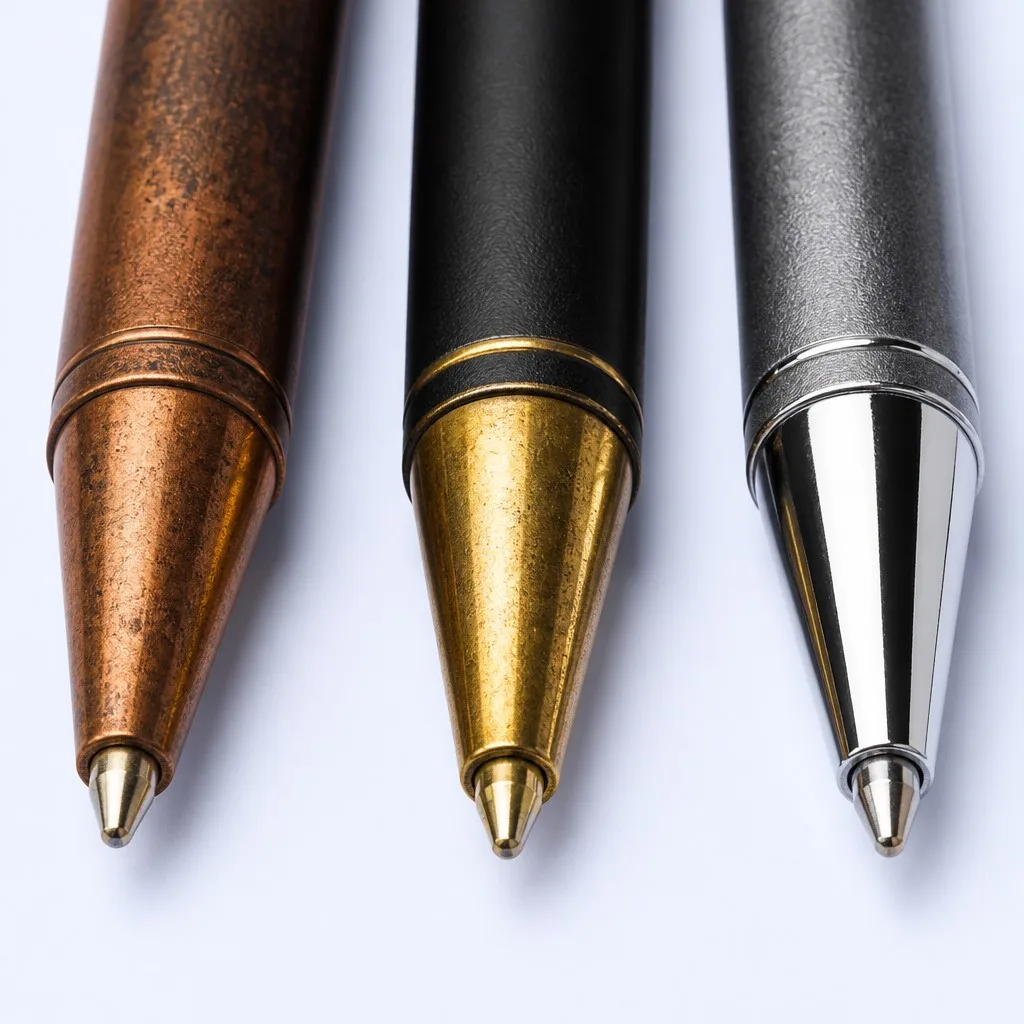Three vintage pen tips comparison