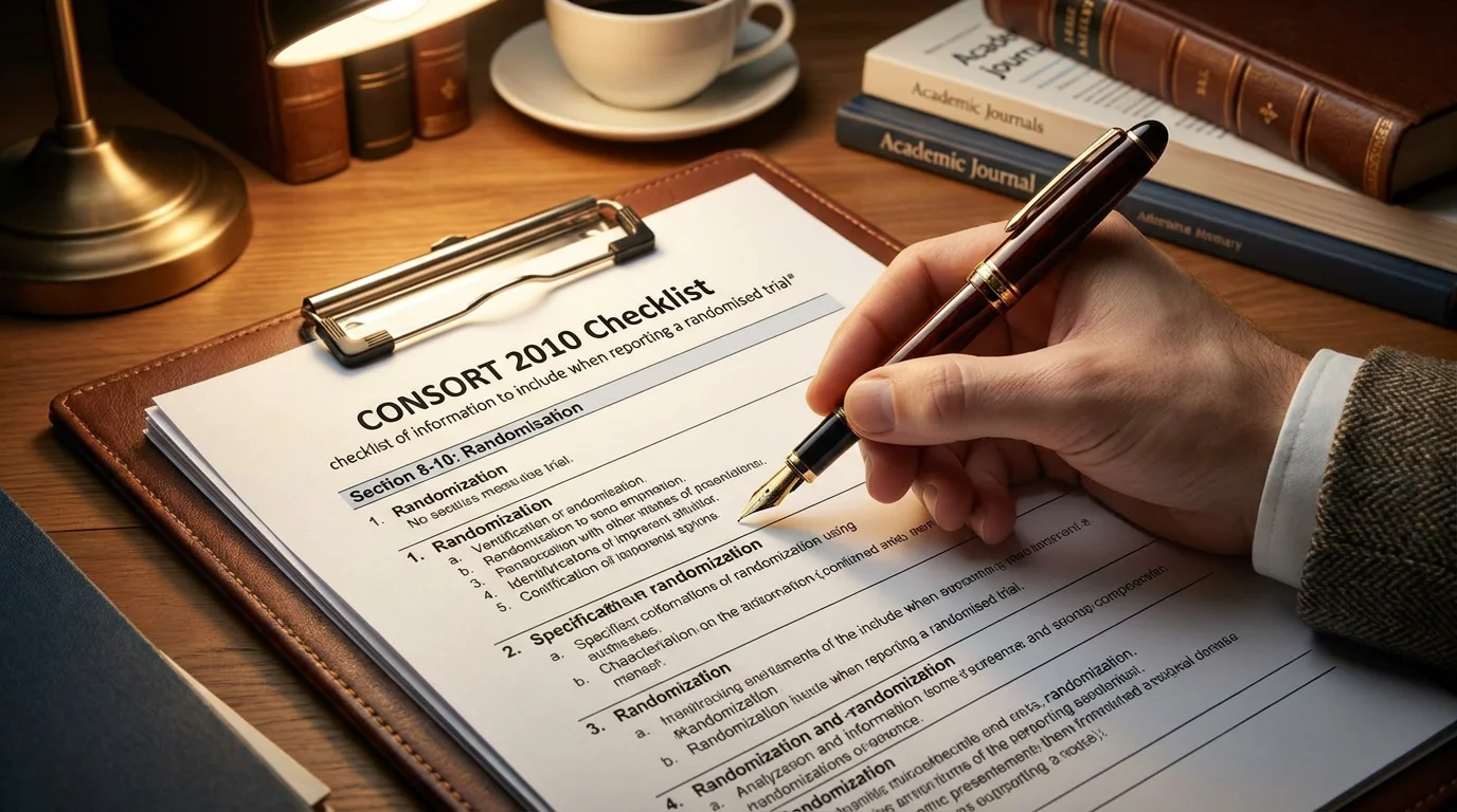CONSORT 2010 Checklist and clinical trial documentation