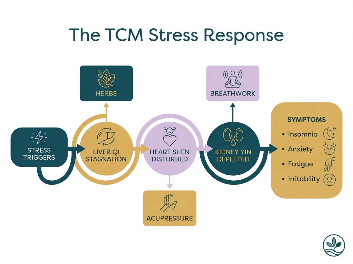 TCM Stress Response Diagram