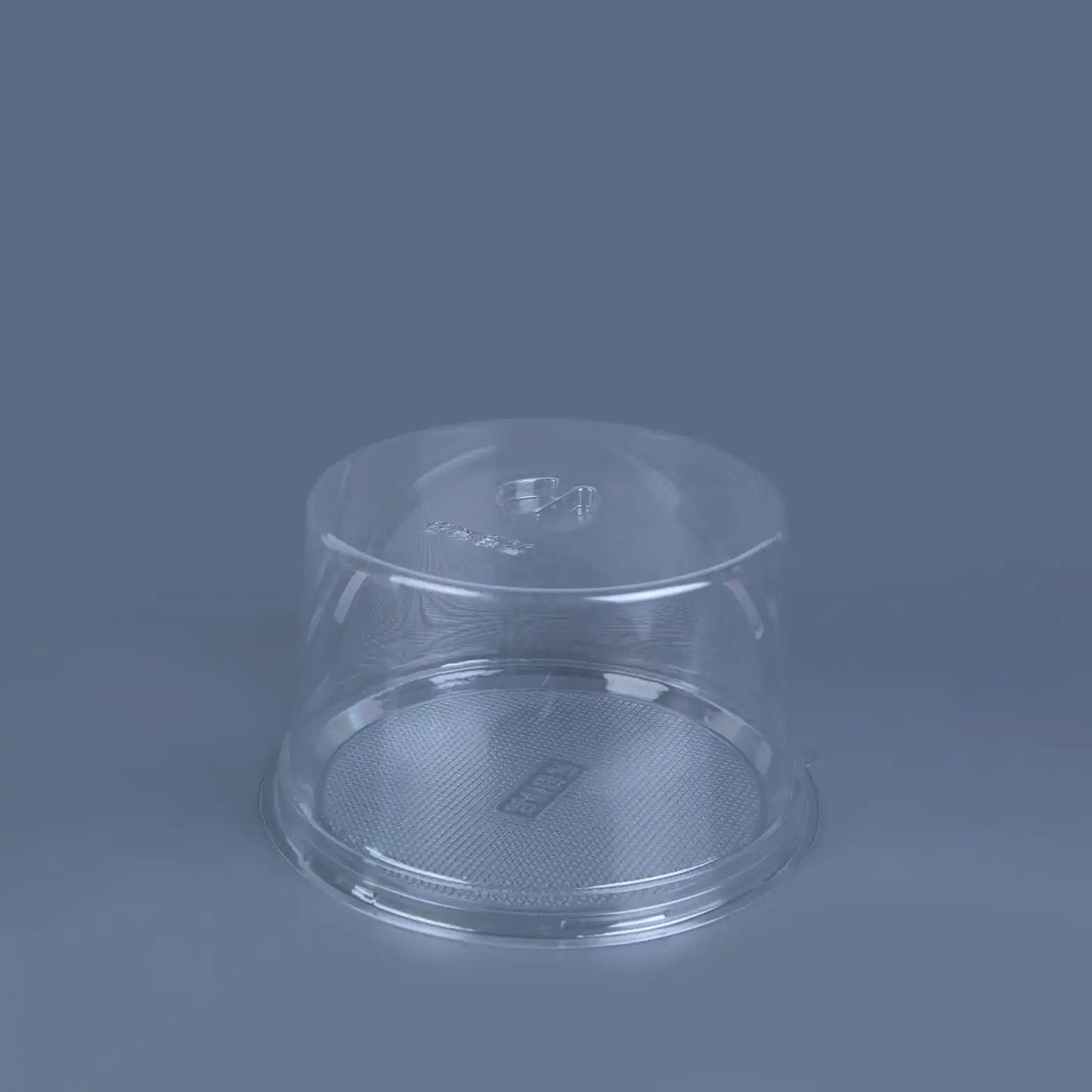 Clear round PET cake container with lid for bakery dessert packaging