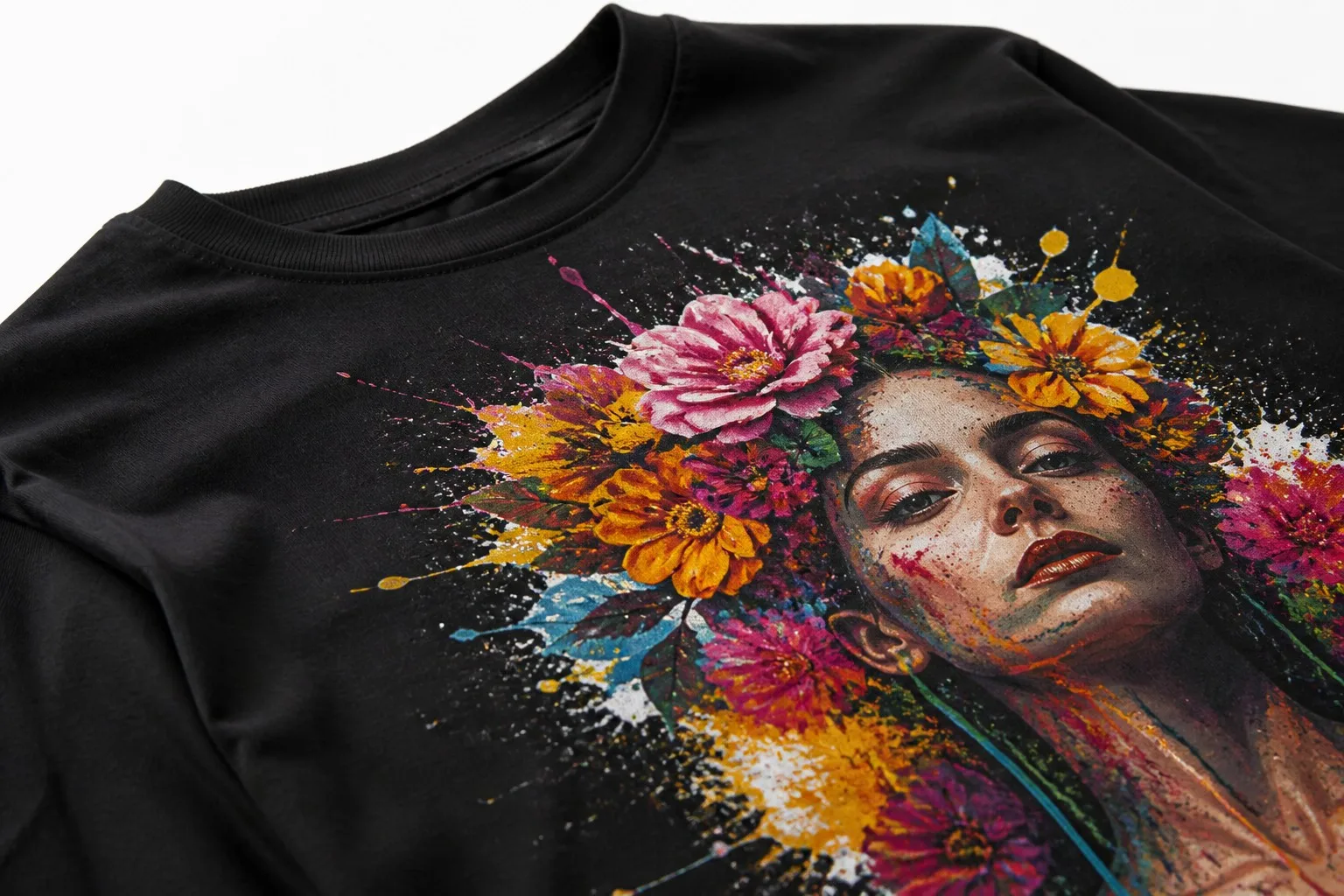 Custom DTF full color heat transfer t-shirt print
