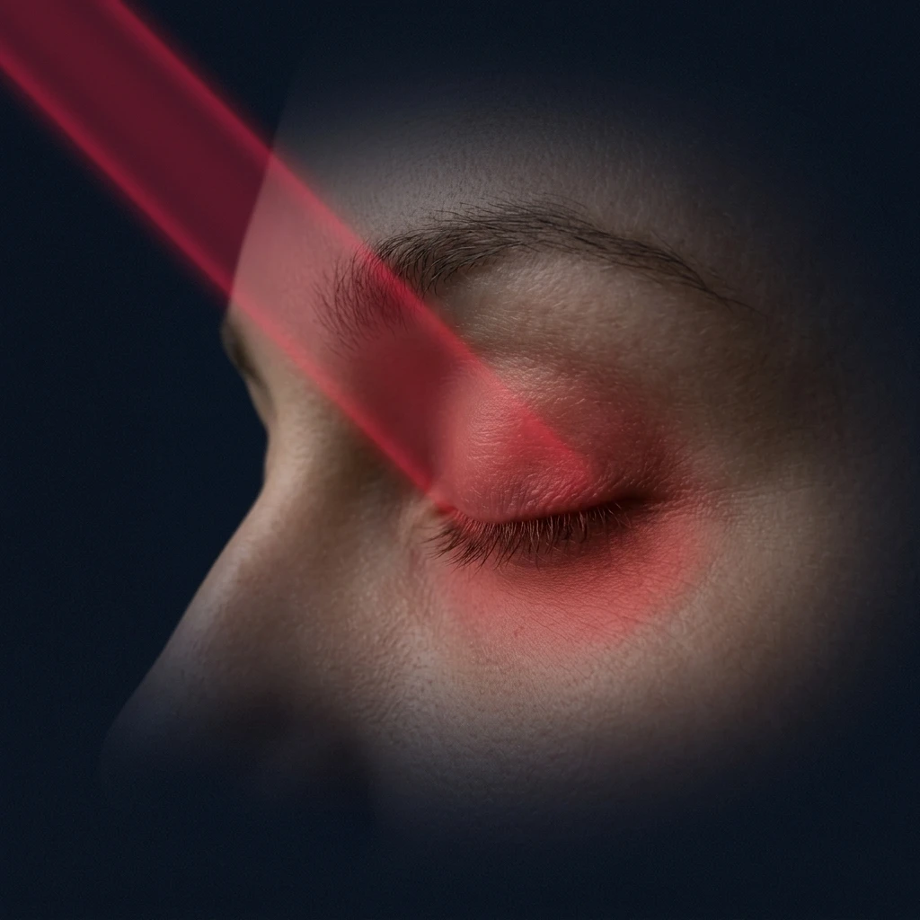 670nm red light therapy wavelength visualization for sleep