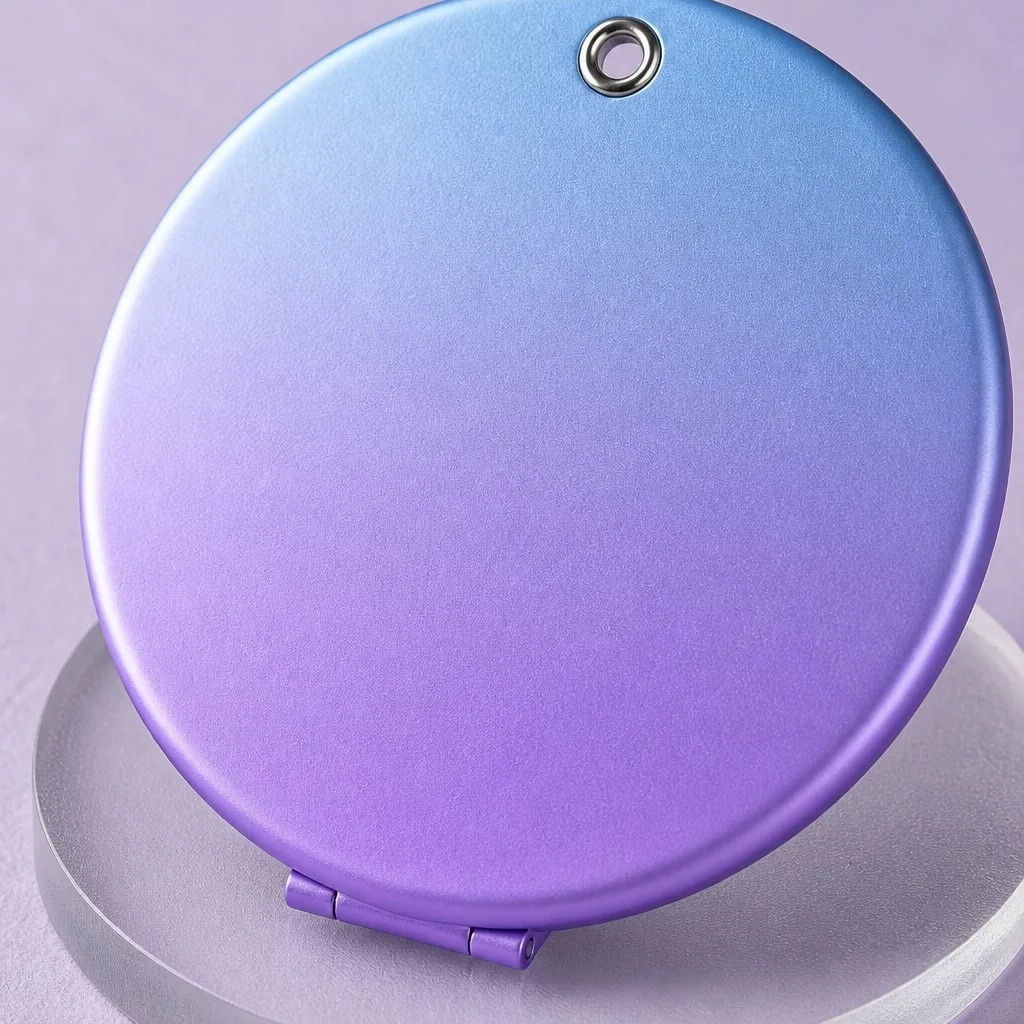 Macro detail of anodized gradient surface