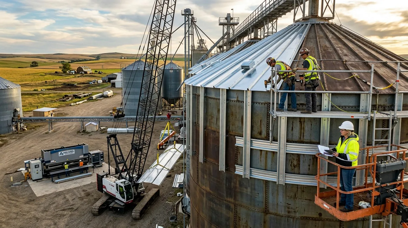 Grain Silo Modernization and Retrofitting with Precision-Formed Steel Components