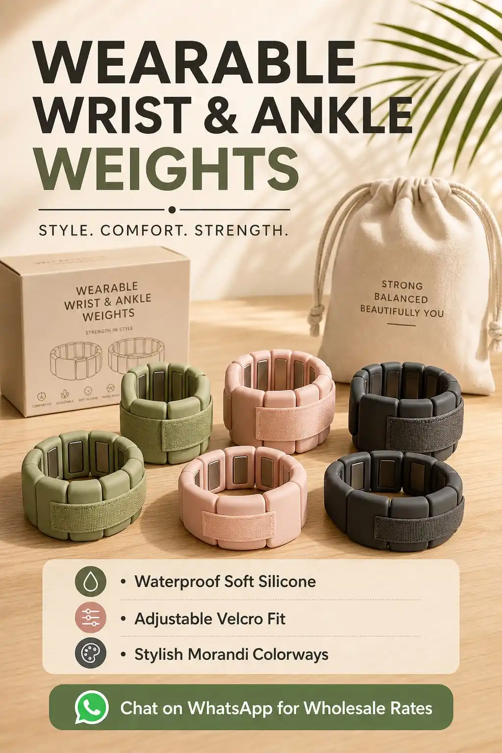 Wearable Morandi Silicone Wrist & Ankle Weights