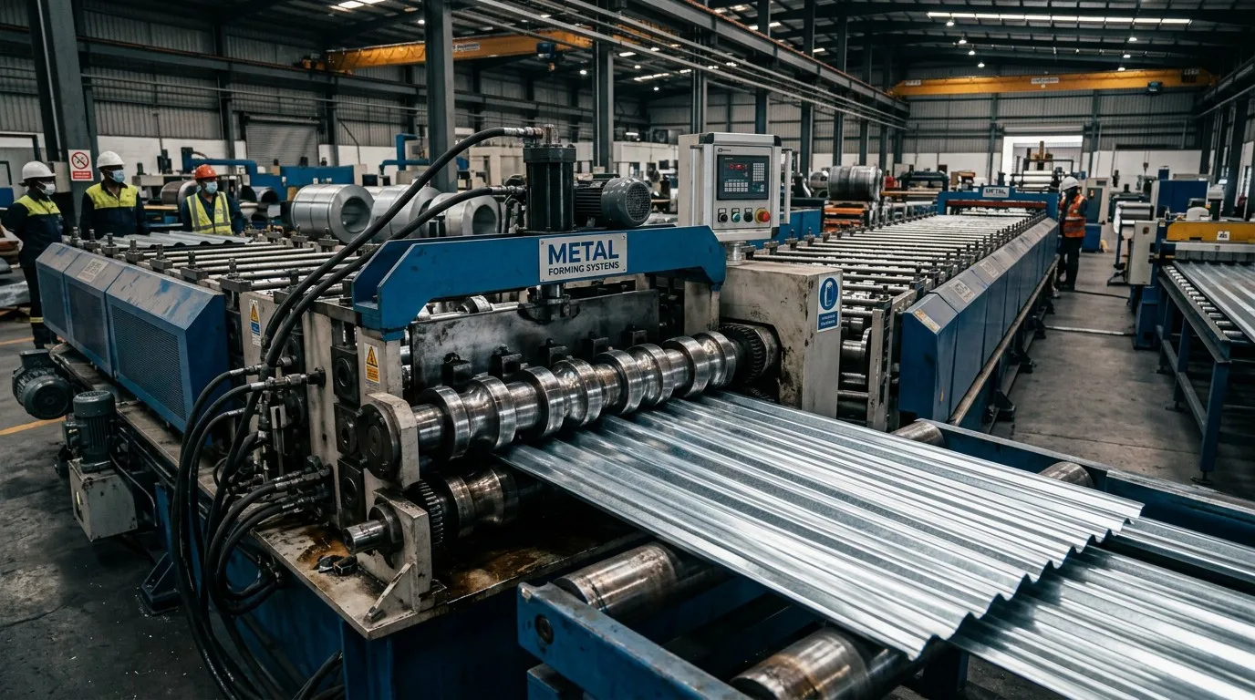 High-Speed Corrugated Roofing Sheet Roll Forming Machine