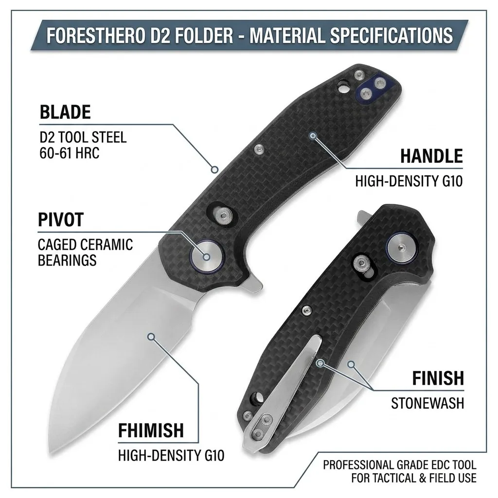 D2 Steel and G10 Specs