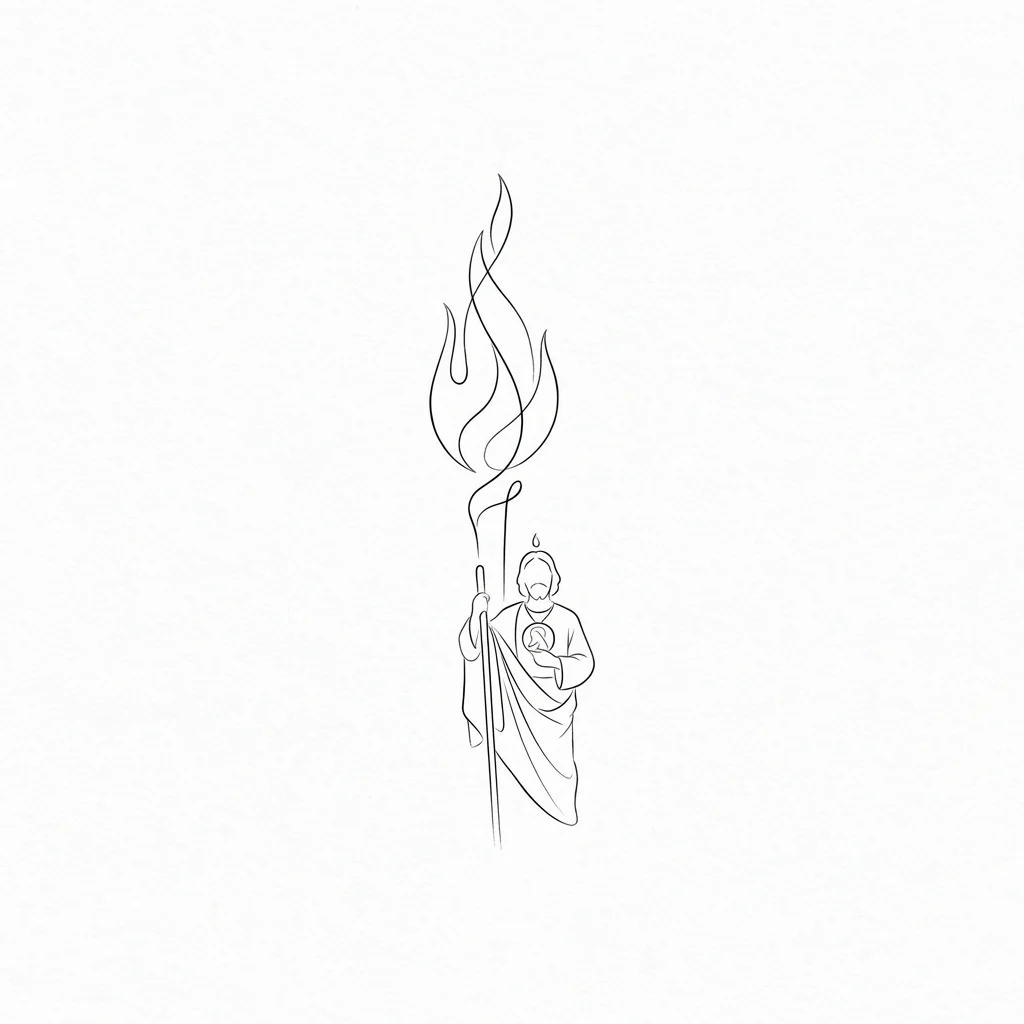 San Judas Tadeo Tattoo Design