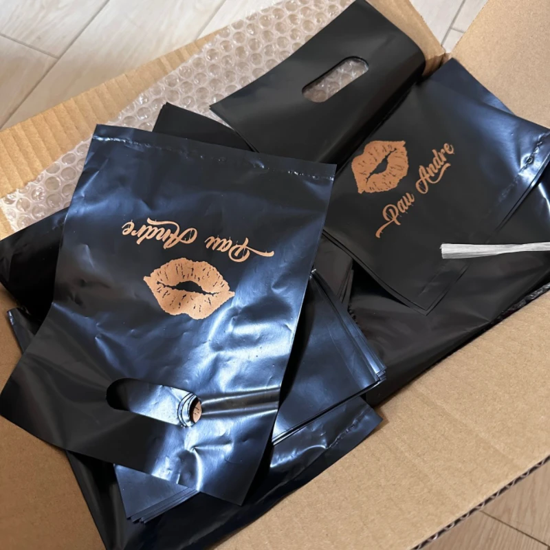 Custom Logo Print Plastic Shopping Bag High Quality HDPE Plastic Packaging Die Cut Handle Carry Bag