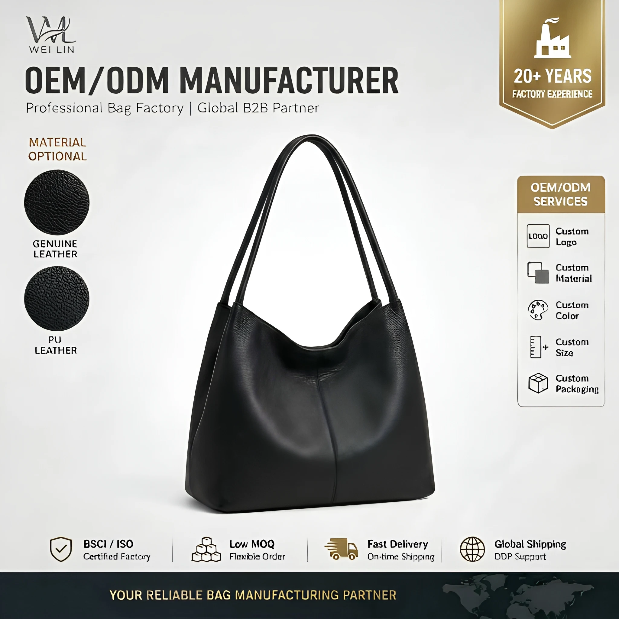 Leather Men's Phone Crossbody Bag