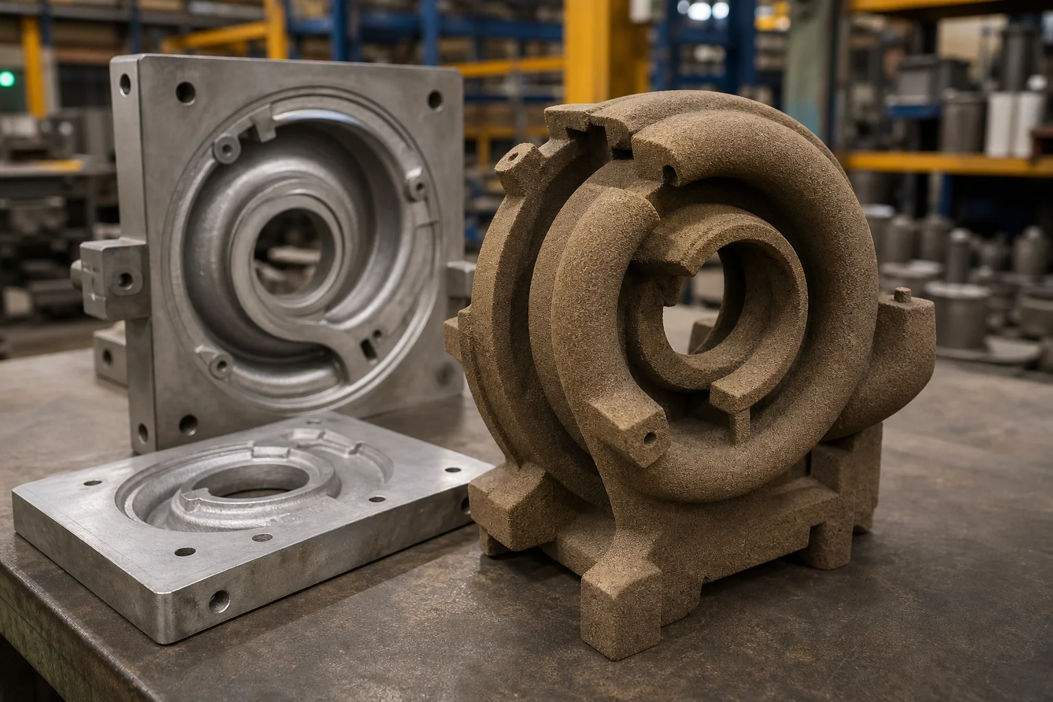 Precision resin sand core assembly for twin-scroll turbocharger turbine housing