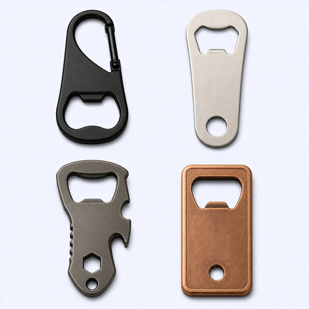 Four outdoor bottle opener variants 2x2 overview