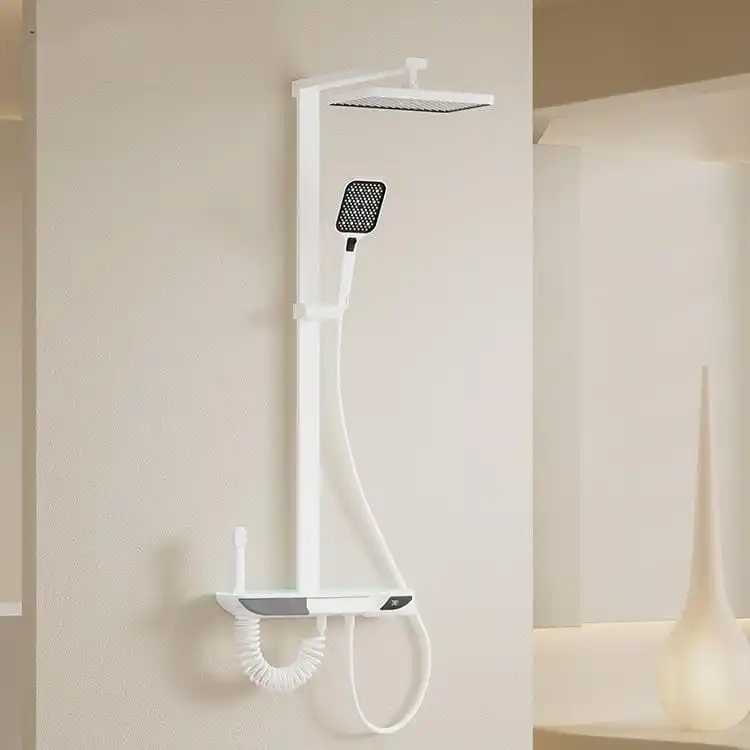 Square Tube Brass Shower Set Model 88 8900 Perspective View square-tube-brass-shower-set-perspective