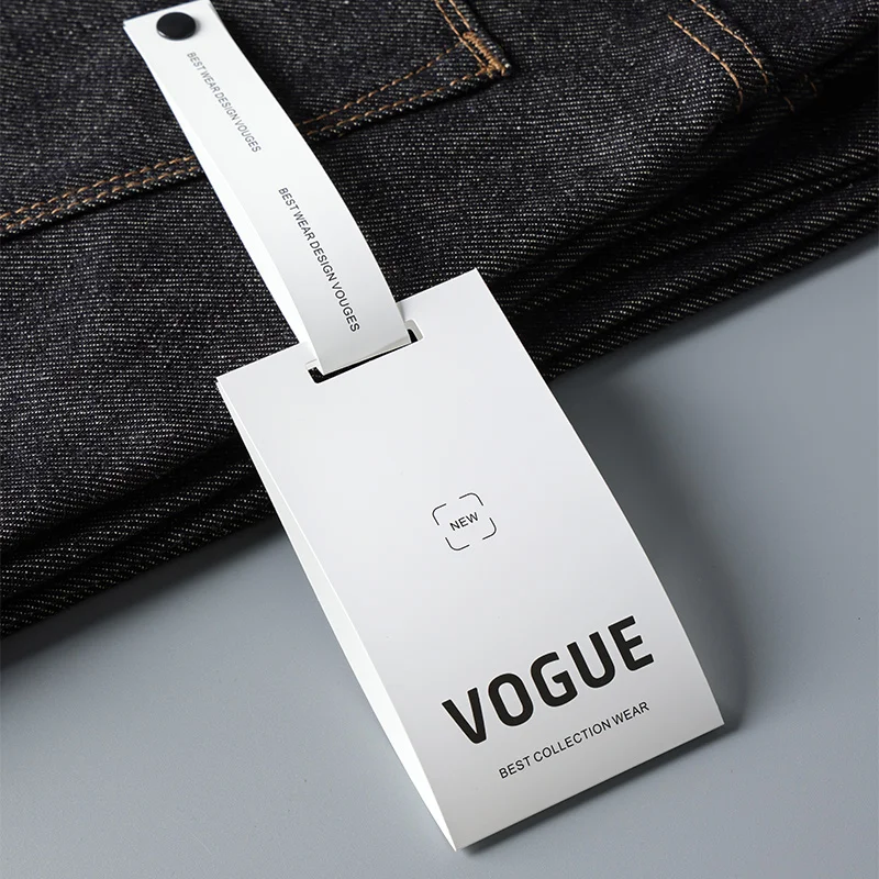 Free Logo Design Custom Luxury Garment Swing Tags Custom Name Logo Printed Paper Hang Tag with String for Clothes Label