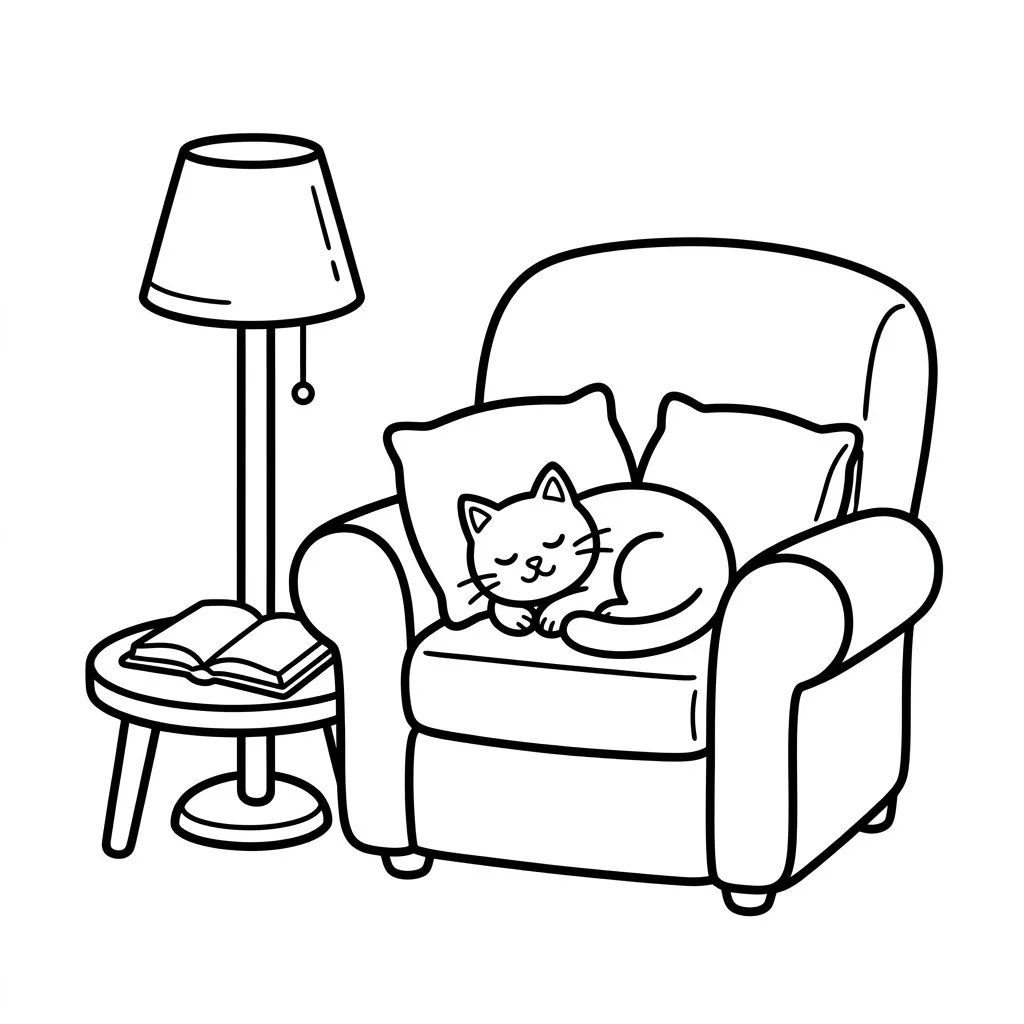 Bold & Easy Reading Nook Illustration