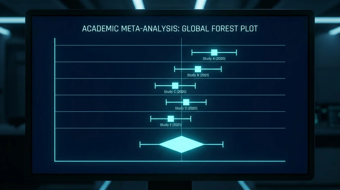 Forest Plot Visualization representing Heterogeneity in Meta-Analysis